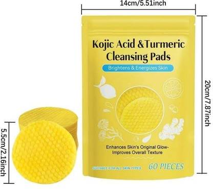 PRATYANG Turmeric & Kojic Acid Face Cleansing Foaming Pad for Dark Spot,Brightening P11