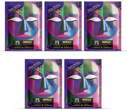 MW&B Detoxifying Facial Mask for Skin Deep Pore Cleansing Spots Blemishes Pack of 5