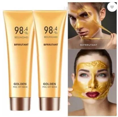 BIFRRUTANT Good Vibes Gold Peel Off Mask – Perfect for Oily and Dry Skin Types