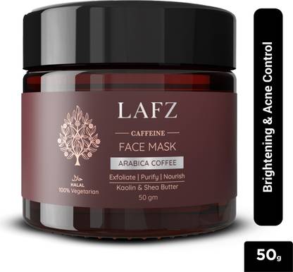 LAFZ Caffeine Face Mask Cream, with Arabic Coffee, Cleanses & Exfoliates