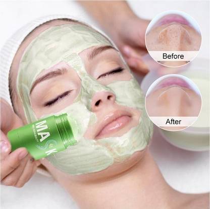 ADJD Women Green Tea Purifying Clay Stick Mask Oil Control Cleaning Solid Face Mask