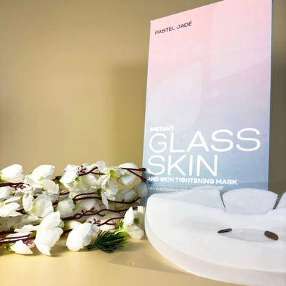 PASTEL JADE Instant Glass Skin and Skin Tightening Mask for Dry Skin and Oily Skin Pack of 2