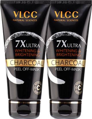 VLCC 7X Ultra Whitening & Brightening Charcoal Peel Off Mask (Pack of 2)