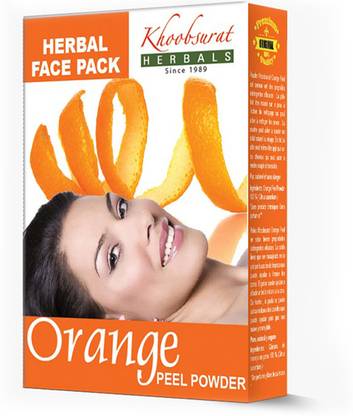 Khoobsurat Herbals Orange Peel Powder Face Pack -Removes dirt from skin