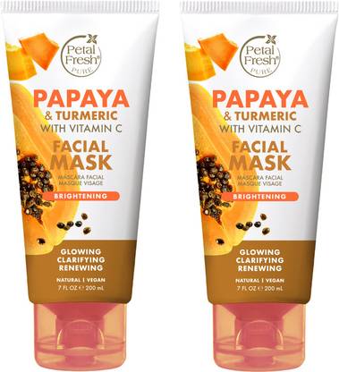 Petal Fresh Brightening Papaya & Turmeric Facial Mask Combo with Vitamin C