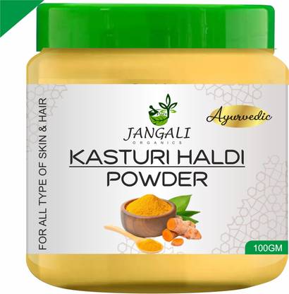 Pure Jangali Organics Kasturi Haldi Powder For Spot Less, Pimple free, Natural Glowing & Shiny Skin