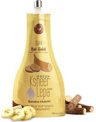 Nat Habit Banana Mulethi Lepa Face Pack| Dry Skin Softening,Nourishment&Remove Dullness