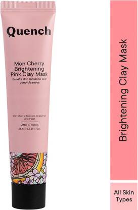 Quench Botanics Brightening Pink Clay Mask with Cherry Blossom| Boosts Skin Radiance