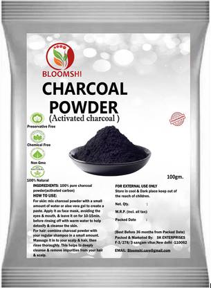 BLOOMSHI Natural Activated Charcoal Powder For Removes Dead Skin & Impurities Face Pack
