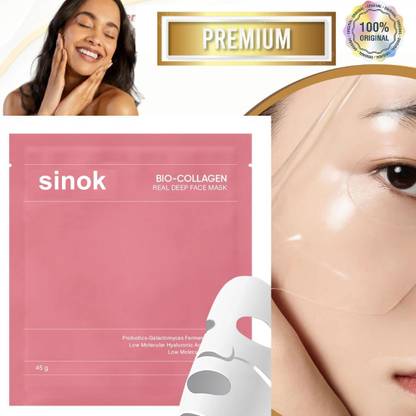 SINOK Premium Quality Bio-Collagen Real Deep Mask, Hydrating Overnight Mask