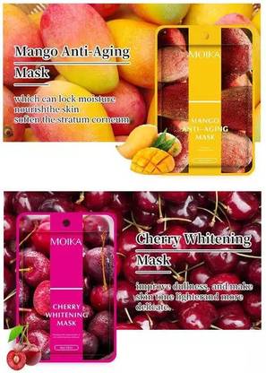 MOIKA Softening & Smoothening MANGO AND CHERRY FACE MASK PACK OF 1-1