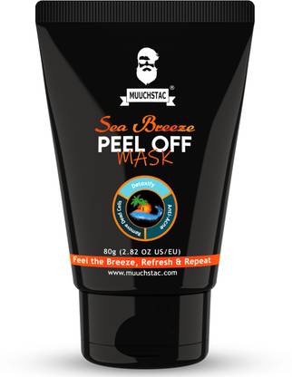 MUUCHSTAC Sea Breeze Peel Off Mask For Men | Blackhead, Acne & Dead Skin Removal Face Pack