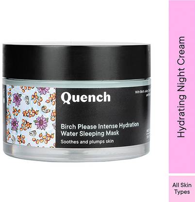 Quench Intense Hydration Night Gel Cream with Birch Juize Enzyme for Glowing Skin