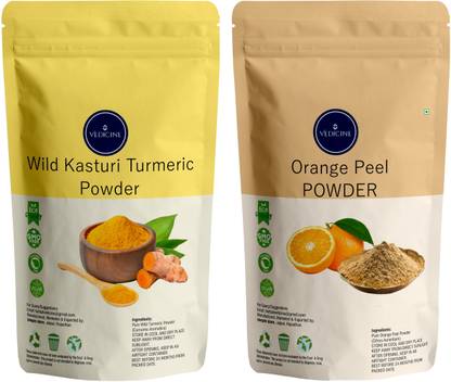 VEDICINE Amba Haldi Wild Kasturi Turmeric & Orange Peel Powder For Face Pack