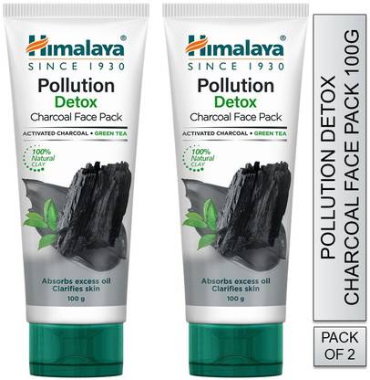 HIMALAYA Pollution Detox Charcoal Face Pack 100g (Pack of 2)