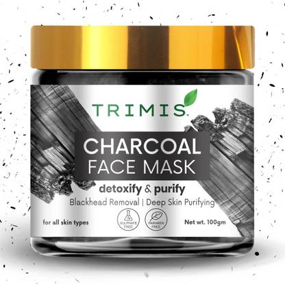 TRIMIS Activated Charcoal Face Mask – Deep Pore Cleansing & Blackhead Removal