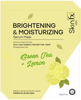 Skin FX Brightening & Moisturizing Serum Mask Combo Pack of 6