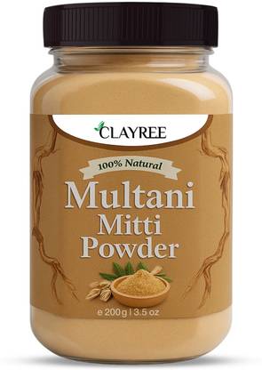 Clayree 100% Pure Multani Mitti Powder For Skin And Hair 200g.