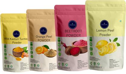 VEDICINE Wild Amba Haldi Kasturi Turmeric Manjal Orange Peel Beetroot Lemon Peel Powder For Face Pack And Hair Pack