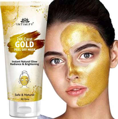 INTIMIFY Gold Peel Off Mask | Enriched With Gold Dust, Turmeric, Aloevera