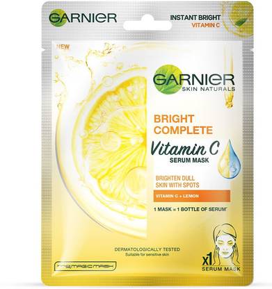 GARNIER Skin Naturals,Bright Complete,Face Serum Sheet Mask
