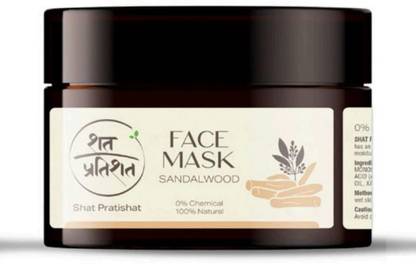 shat pratishat Sandalwood and Clay Face Mask for Skin Glow & Oil Control |All Natural|wash off