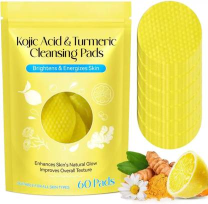 ONE PEAU Turmeric Kojic Acid Pads, Helps Balance Skin Oil And Bright Skin Face Wash