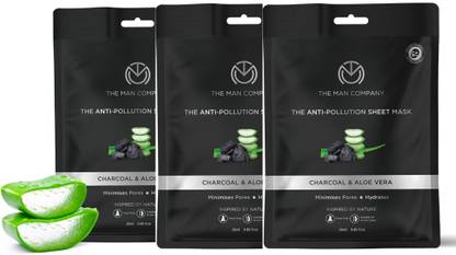 THE MAN COMPANY Charcoal Face Sheet Mask