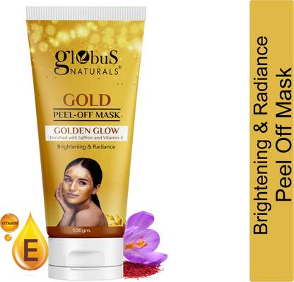 Globus Naturals Gold Peel Off Mask Enriched with Vitamin E, For Radiance & Glow