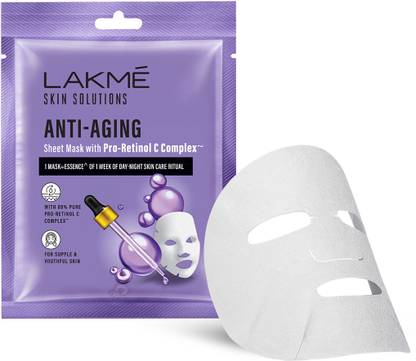 Lakmé Solutions Sheet Mask Anti-Aging with Pro Retinol C Complex