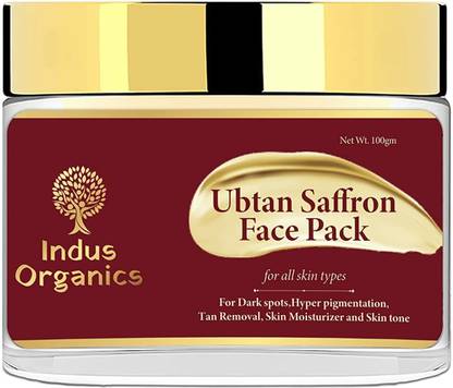 Indus Organics Ubtan Saffron Face Pack for Skin multiple benefits