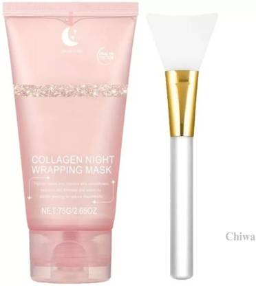 CHIWA Wrapping Night Peel Off Collagen Mask with Brush for Smooth Skin
