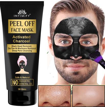 INTIMIFY Charcoal Peel Off Mask, Anti Pollution & Blackhead Removal For Women & Men