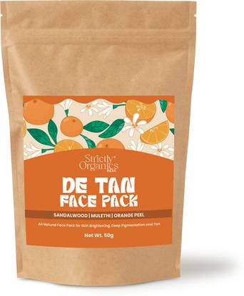 Strictly Organics Natural DeTan Face Pack for Tan Removal and Glowing Skin