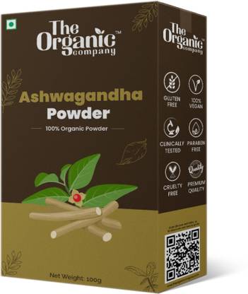 The Organic Company Ashwagandha Dry Leaves Powder | Hair Growth | Height Growth | Natural | Edible