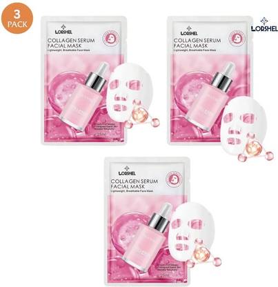 LORSHEL Collagen Face Mask Sheet for Anti-Aging and Skin Rejuvenation Benefits