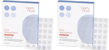 Nua Acne Healing Patch Waterproof 100% Hydrocol,30 Patches x Pack of 2 (60 g)