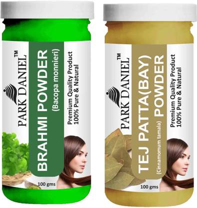 PARK DANIEL Premium Brahmi Powder & Tej Patta(Bay) Powder Combo Pack of 2 Bottles of 100 gm (200 gm )