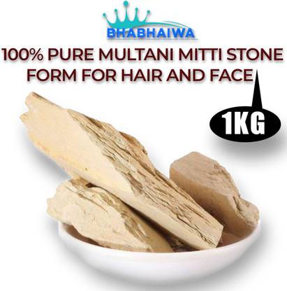 bhabhaiwa 100% Pure Rajasthani Multani Mitti Stone Form For Hair And Face