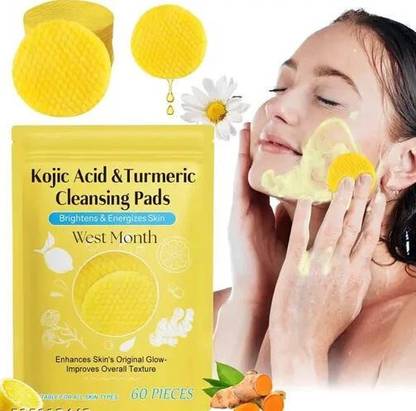 BEAUTYATH Kojic Acid pad Face For summar Cleanser for Clear & Glowing Skin 60pad Face Wash