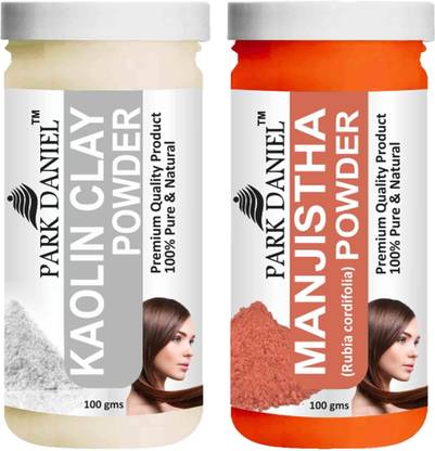 PARK DANIEL Premium Kaolin Powder & Manjistha Leaf Powder Combo Pack of 2 Bottles of 100 gm (200 gm )