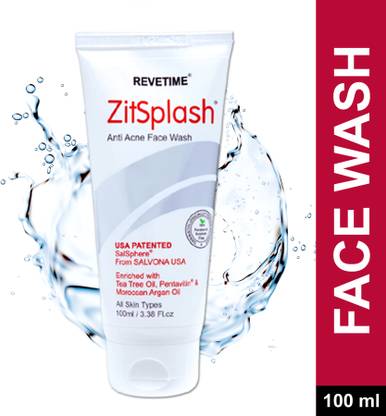 REVETIME Zitsplash Anti-Acne Facewash | 2% Salsphere(Salicylic Acid), Tea tree oil & Pentavitin | 100ml Face Wash