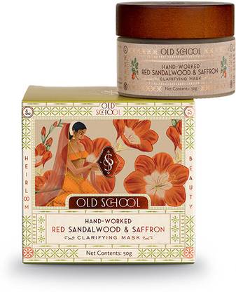 OLD SCHOOL Hand-Worked Red Sandalwood and Saffron Clarifying Mask (Face Mask)