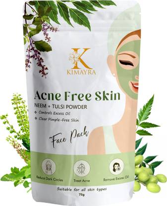 KIMAYRA Organic Neem+ Tulsi Face Pack Skincare Powder Gives Refreshing & Hydrating Glow
