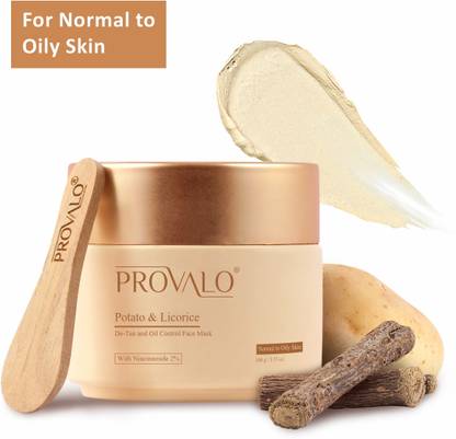 PROVALO Potato & Licorice De-Tan And Oil Control Face Mask for Men & Women