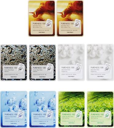 Tonymoly Pureness Sheet Mask Combo, 10 Count