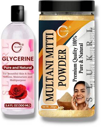slukrl Multani Mitti & glycerine Face Pack – Deep Cleansing & Pore Tightening