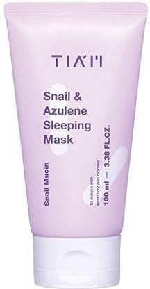 TIAM Snail & Azulene Sleeping Mask, 92% Snail Mucin Korean Hydrating Overnight Cream