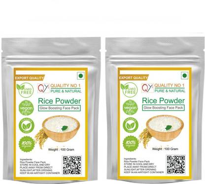 QY1 Rice Powder Face Pack Buy 1 Get 1 Free (Each 100 Gram))