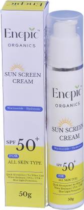 Enepic Sunscreen SPF 50 PA++++ | UVA + UVB + Blue Light Protection| 50 g